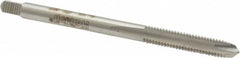 Heli-Coil - #4-40 UNC, H1, 2 Flutes, Plug Chamfer, Bright Finish, High Speed Steel Spiral Point STI Tap - 2" OAL, 0.141" Shank Diam, 11/16" Thread Length, 3/16" Square Length, 0.11" Square Size, 3B Class of Fit - Exact Tooling