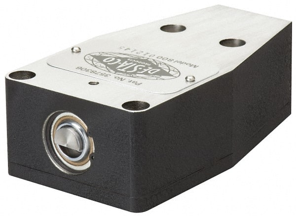 De-Sta-Co - 1,200 Lb Holding Capacity, 0.378" Max Opening Capacity, 4.83 bar Clamping Pressure, Air Hold Down Clamp - 1" Arm Length, 6" Clamp Length, 3" Clamp Width, 2-1/4" Clamp Height, Mounting Holes - Exact Tooling