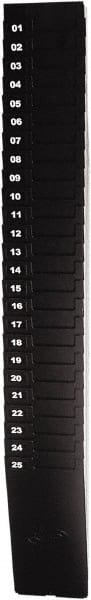 Lathem Time - 33-1/2" High x 4-1/2" Wide 25 Pocket Adjustable Time Card Rack - Black, Use with Time Cards - Exact Tooling