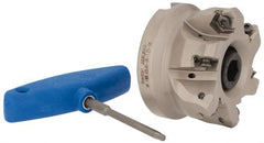 Iscar - 2.398" Cut Diam, 1-1/4" Arbor Hole, 0.138" Max Depth of Cut, 30° Indexable Chamfer & Angle Face Mill - 6 Inserts, H600 WXCU 08 Insert, Right Hand Cut, 6 Flutes, Through Coolant, Series Helido - Exact Tooling