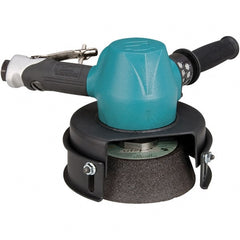 Dynabrade - 6" Wheel Diam, 6,000 RPM, Pneumatic Angle & Disc Grinder - 5/8-11 Spindle, 80 CFM, Rear Exhaust - Exact Tooling