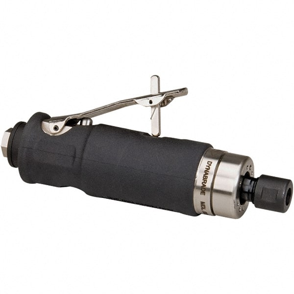 Dynabrade - 1/4" Collet, Straight Handle, Air Straight Die Grinder - 20,000 RPM, Rear Exhaust, 38 CFM, 0.7 hp, 90 psi, 1/4" Inlet - Exact Tooling