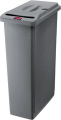 Rubbermaid - 23 Gal Gray Rectangle Confidential Document Container - Plastic, 31" High x 20" Long x 11" Wide - Exact Tooling