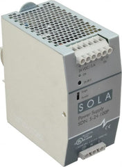 Sola/Hevi-Duty - 120 Watt, 5 Amp, 230 VAC Input, 24 VDC Output, DIN Rail Power Supply - 2.56 Inch Wide x 4.55 Inch Deep x 4.88 Inch High, Up to 88% Efficiency, 14 to 140°F, Green LED - Exact Tooling