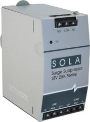 Sola/Hevi-Duty - 2.56 Inch Long x 4.87 Inch Wide x 4-3/4 Inch Deep, Hardwired Surge Protector - DIN Rail Mount, 120 V, 50 kA Surge Protection - Exact Tooling
