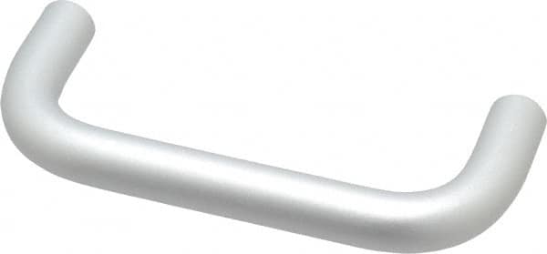 Electro Hardware - 10-32 Internal Thread, 1/2" Handle Diam, Clear Anodized Aluminum Drawer Pull - 4" Center to Center - Exact Tooling