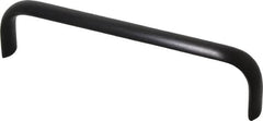 Electro Hardware - 6" Center to Center, Brush Black Anodized Aluminum Pull Handle - 1.5" High - Exact Tooling