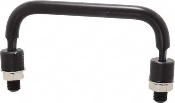 Electro Hardware - 4" Center to Center, Black Anodized Aluminum Pull Handle - 1.85" High - Exact Tooling