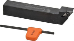 Kennametal - SDJC, Right Hand Cut, 3° Lead Angle, 3/4" Shank Height x 3/4" Shank Width, Neutral Rake Indexable Turning Toolholder - 4-1/2" OAL, DC..32.5. Insert Compatibility, Series Screw-On - Exact Tooling