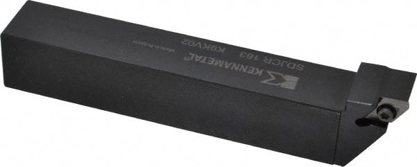 Kennametal - SDJC, Right Hand Cut, 3° Lead Angle, 1" Shank Height x 1" Shank Width, Neutral Rake Indexable Turning Toolholder - 6" OAL, DC..32.5. Insert Compatibility, Series Screw-On - Exact Tooling