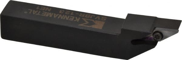 Kennametal - SVJB, Right Hand Cut, 3° Lead Angle, 3/4" Shank Height x 3/4" Shank Width, Neutral Rake Indexable Turning Toolholder - 4-1/2" OAL, VB..33. Insert Compatibility, Series Screw-On - Exact Tooling