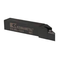 Kennametal - SVJB, Left Hand Cut, 3° Lead Angle, 3/4" Shank Height x 3/4" Shank Width, Neutral Rake Indexable Turning Toolholder - 4-1/2" OAL, VB..33. Insert Compatibility, Series Screw-On - Exact Tooling