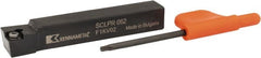 Kennametal - SCLP, Right Hand Cut, 5° Lead Angle, 3/8" Shank Height x 3/8" Shank Width, Positive Rake Indexable Turning Toolholder - 2-1/2" OAL, CP..21.5. Insert Compatibility, Series Screw-On - Exact Tooling
