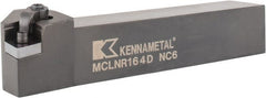 Kennametal - MCLN, Right Hand Cut, 5° Lead Angle, 1" Shank Height x 1" Shank Width, Negative Rake Indexable Turning Toolholder - 6" OAL, CN..43. Insert Compatibility, Series Kenloc - Exact Tooling