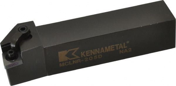 Kennametal - MCLN, Right Hand Cut, 5° Lead Angle, 1-1/4" Shank Height x 1-1/4" Shank Width, Negative Rake Indexable Turning Toolholder - 6" OAL, CN..54. Insert Compatibility, Series Kenloc - Exact Tooling