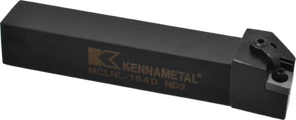 Kennametal - MCLN, Left Hand Cut, 5° Lead Angle, 1" Shank Height x 1" Shank Width, Negative Rake Indexable Turning Toolholder - 6" OAL, CN..43. Insert Compatibility, Series Kenloc - Exact Tooling