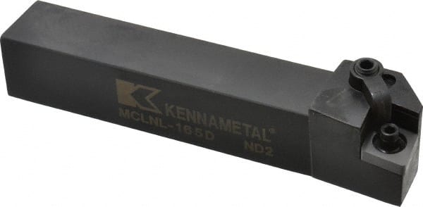 Kennametal - MCLN, Left Hand Cut, 5° Lead Angle, 1" Shank Height x 1" Shank Width, Negative Rake Indexable Turning Toolholder - 6" OAL, CN..54. Insert Compatibility, Series Kenloc - Exact Tooling
