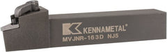 Kennametal - MVJN, Right Hand Cut, 3° Lead Angle, 1" Shank Height x 1" Shank Width, Negative Rake Indexable Turning Toolholder - 6" OAL, VN..33. Insert Compatibility, Series Kenloc - Exact Tooling