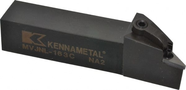 Kennametal - MVJN, Left Hand Cut, 3° Lead Angle, 1" Shank Height x 1" Shank Width, Negative Rake Indexable Turning Toolholder - 5" OAL, VN..33. Insert Compatibility, Series Kenloc - Exact Tooling