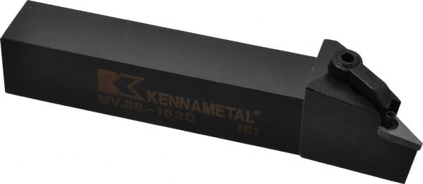 Kennametal - MVJN, Left Hand Cut, 3° Lead Angle, 1" Shank Height x 1" Shank Width, Negative Rake Indexable Turning Toolholder - 6" OAL, VN..33. Insert Compatibility, Series Kenloc - Exact Tooling