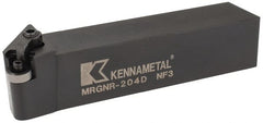 Kennametal - MRGN, Right Hand Cut, 15° Lead Angle, 1-1/4" Shank Height x 1-1/4" Shank Width, Negative Rake Indexable Turning Toolholder - 6" OAL, RN..43 Insert Compatibility, Series Kenloc - Exact Tooling