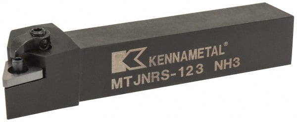 Kennametal - MTJN, Right Hand Cut, 3° Lead Angle, 3/4" Shank Height x 3/4" Shank Width, Negative Rake Indexable Turning Toolholder - 4-1/2" OAL, TN..33. Insert Compatibility, Series Kenloc - Exact Tooling