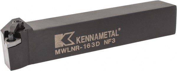 Kennametal - MWLN, Right Hand Cut, 5° Lead Angle, 1" Shank Height x 1" Shank Width, Negative Rake Indexable Turning Toolholder - 6" OAL, WN..33. Insert Compatibility, Series Kenloc - Exact Tooling