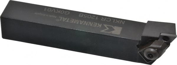 Kennametal - NP.., -5° Lead Angle NKLC External Right Hand Indexable Profiling Toolholder - 19.05mm Shank Height x 19.05mm Shank Width, 114.3mm Long, Steel - Exact Tooling