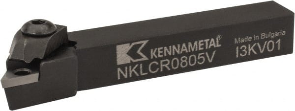 Kennametal - NP.., -5° Lead Angle NKLC External Right Hand Indexable Profiling Toolholder - 12.7mm Shank Height x 12.7mm Shank Width, 88.9mm Long, Steel - Exact Tooling