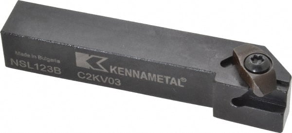 Kennametal - External Thread, Left Hand Cut, 19.05mm Shank Width x 19.05mm Shank Height Indexable Threading Toolholder - 114.3mm OAL, N.3L Insert Compatibility, NS Toolholder, Series Top Notch - Exact Tooling