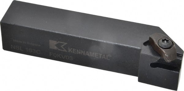 Kennametal - External Thread, Left Hand Cut, 25.4mm Shank Width x 25.4mm Shank Height Indexable Threading Toolholder - 127mm OAL, N.3L Insert Compatibility, NS Toolholder, Series Top Notch - Exact Tooling