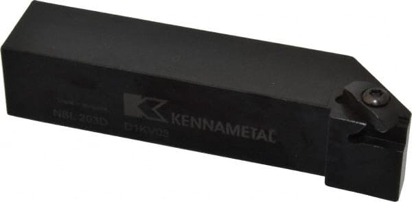 Kennametal - External Thread, Left Hand Cut, 31.75mm Shank Width x 31.75mm Shank Height Indexable Threading Toolholder - 152.4mm OAL, N.3L Insert Compatibility, NS Toolholder, Series Top Notch - Exact Tooling