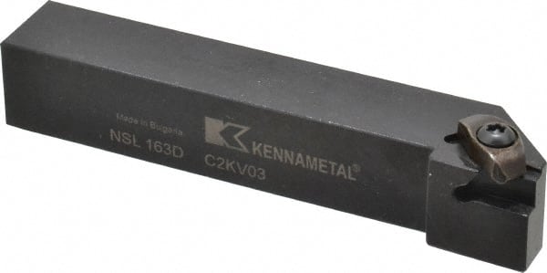 Kennametal - External Thread, Left Hand Cut, 25.4mm Shank Width x 25.4mm Shank Height Indexable Threading Toolholder - 152.4mm OAL, N.3L Insert Compatibility, NS Toolholder, Series Top Notch - Exact Tooling