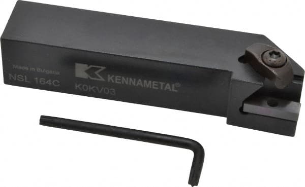 Kennametal - External Thread, Left Hand Cut, 25.4mm Shank Width x 25.4mm Shank Height Indexable Threading Toolholder - 127mm OAL, N.4L Insert Compatibility, NS Toolholder, Series Top Notch - Exact Tooling