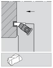 Kennametal - Insert Style NG 3L, 35mm Head Length, Right Hand Cut, Internal Modular Threading Cutting Unit Head - System Size KM32, 22mm Center to Cutting Edge, Series Top Notch - Exact Tooling