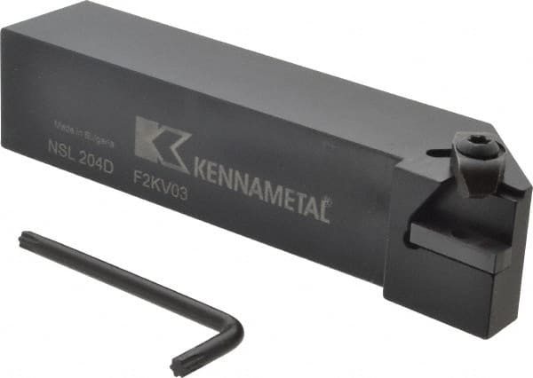Kennametal - External Thread, Left Hand Cut, 31.75mm Shank Width x 31.75mm Shank Height Indexable Threading Toolholder - 152.4mm OAL, N.4L Insert Compatibility, NS Toolholder, Series Top Notch - Exact Tooling