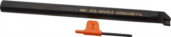 Kennametal - 23.62mm Min Bore Diam, 254mm OAL, 3/4" Shank Diam, A-SCLP Indexable Boring Bar - CP.. Insert, Screw Holding Method - Exact Tooling