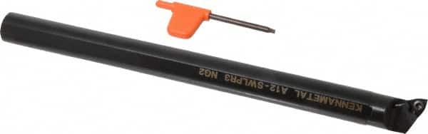 Kennametal - 23.62mm Min Bore Diam, 254mm OAL, 3/4" Shank Diam, A-SWLP Indexable Boring Bar - WP.. Insert, Screw Holding Method - Exact Tooling