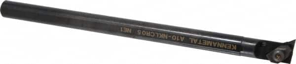 Kennametal - NP.., 5° Lead Angle A-NKLC External Right Hand Indexable Profiling Toolholder - 5/8" Shank Width, 254mm Long, Steel, Through Coolant - Exact Tooling