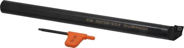 Kennametal - 23.62mm Min Bore Diam, 10" OAL, 3/4" Shank Diam, A-SCLC Indexable Boring Bar - CC.. Insert, Screw Holding Method - Exact Tooling