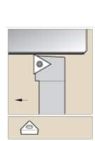 Hertel - STGC, Left Hand Cut, 3° Lead Angle, 5/8" Shank Height x 5/8" Shank Width, Neutral Rake Indexable Turning Toolholder - 4" OAL, TC..32.5. Insert Compatibility, Series Screw-Type - Exact Tooling