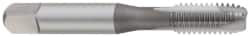 OSG - #6-32 UNC, 3 Flute, TiCN Finish, High Speed Steel Spiral Point Tap - Plug Chamfer, Right Hand Thread, 2" OAL, 11/16" Thread Length, 0.141" Shank Diam, 2B Class of Fit, Series 105 - Exact Tooling