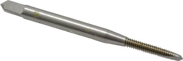 OSG - #3-48 UNC, 2 Flute, Bright Finish, High Speed Steel Spiral Point Tap - Plug Chamfer, Right Hand Thread, 1-13/16" OAL, 1/2" Thread Length, 0.141" Shank Diam, 3B Class of Fit, Series 105 - Exact Tooling
