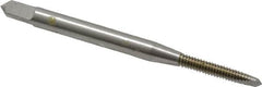 OSG - #3-48 UNC, 2 Flute, Bright Finish, High Speed Steel Spiral Point Tap - Plug Chamfer, Right Hand Thread, 1-13/16" OAL, 1/2" Thread Length, 0.141" Shank Diam, 3B Class of Fit, Series 105 - Exact Tooling