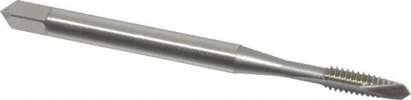 OSG - #4-40 UNC, 2 Flute, Bright Finish, High Speed Steel Spiral Point Tap - Plug Chamfer, Right Hand Thread, 1-7/8" OAL, 9/16" Thread Length, 0.141" Shank Diam, Series 105 - Exact Tooling