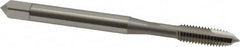 OSG - #10-32 UNF, 2 Flute, Bright Finish, High Speed Steel Spiral Point Tap - Plug Chamfer, Right Hand Thread, 2-3/8" OAL, 7/8" Thread Length, 0.194" Shank Diam, Series 105 - Exact Tooling