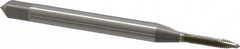OSG - #1-72 UNF, 2 Flute, Bright Finish, High Speed Steel Spiral Point Tap - Plug Chamfer, Right Hand Thread, 1-11/16" OAL, 3/8" Thread Length, 0.141" Shank Diam, 2B Class of Fit, Series 105 - Exact Tooling