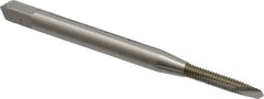 OSG - #2-56 UNC, 2 Flute, Bright Finish, High Speed Steel Spiral Point Tap - Plug Chamfer, Right Hand Thread, 1-3/4" OAL, 7/16" Thread Length, 0.141" Shank Diam, 2B Class of Fit, Series 105 - Exact Tooling