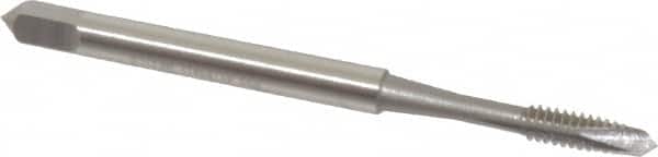 OSG - #4-40 UNC, 2 Flute, Bright Finish, High Speed Steel Spiral Point Tap - Plug Chamfer, Right Hand Thread, 1-7/8" OAL, 9/16" Thread Length, 0.141" Shank Diam, 2B/3B Class of Fit, Series 105 - Exact Tooling