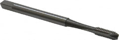 OSG - #5-40 UNC, 2 Flute, Bright Finish, High Speed Steel Spiral Point Tap - Bottoming Chamfer, Right Hand Thread, 1-15/16" OAL, 5/8" Thread Length, 0.141" Shank Diam, 2B/3B Class of Fit, Series 105B - Exact Tooling